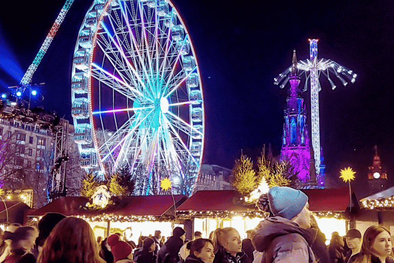 Evening at Edinburgh Christmas Market