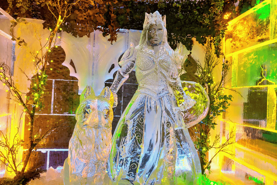 making photos at edinburgh ice bar