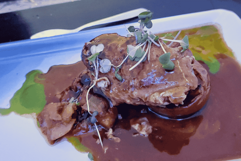 3-course dinner in snow hotel Rovaniemi finland, delicious chicken