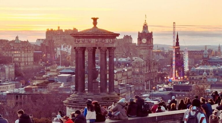 10 Free Things to Do in Edinburgh, go to Calton Hill for sunset